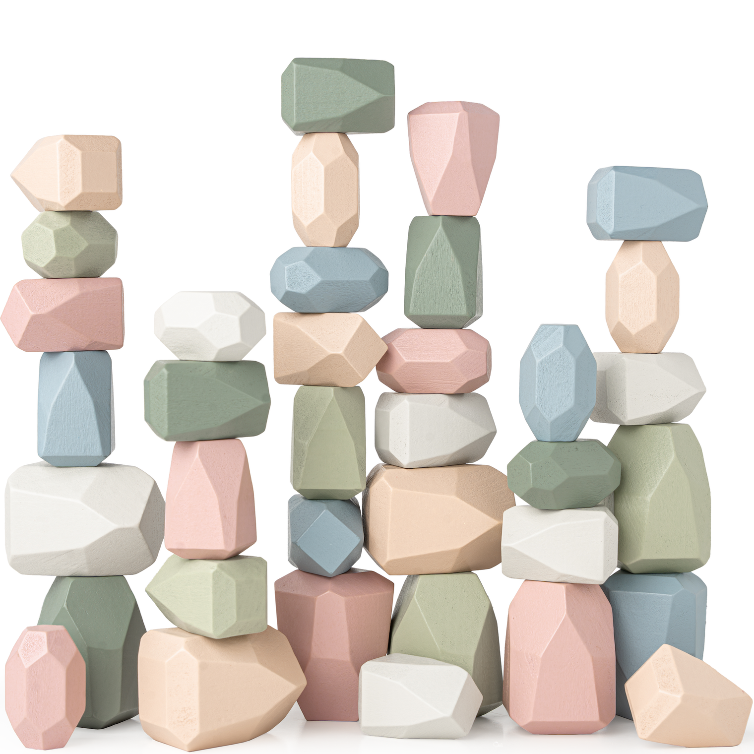 Stacking Blocks for Toddlers by Comfy Cubs: Neutral Pack