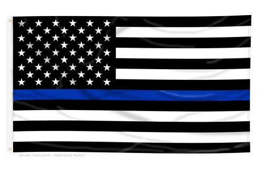 Printed Thin Blue Line American Flag