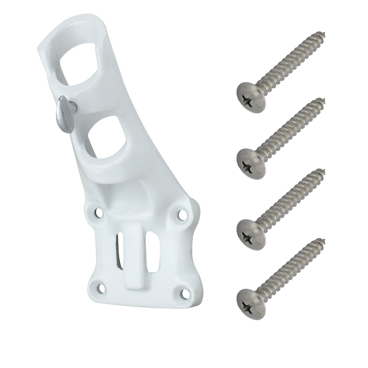 Aluminum 1" Flagpole Bracket - White