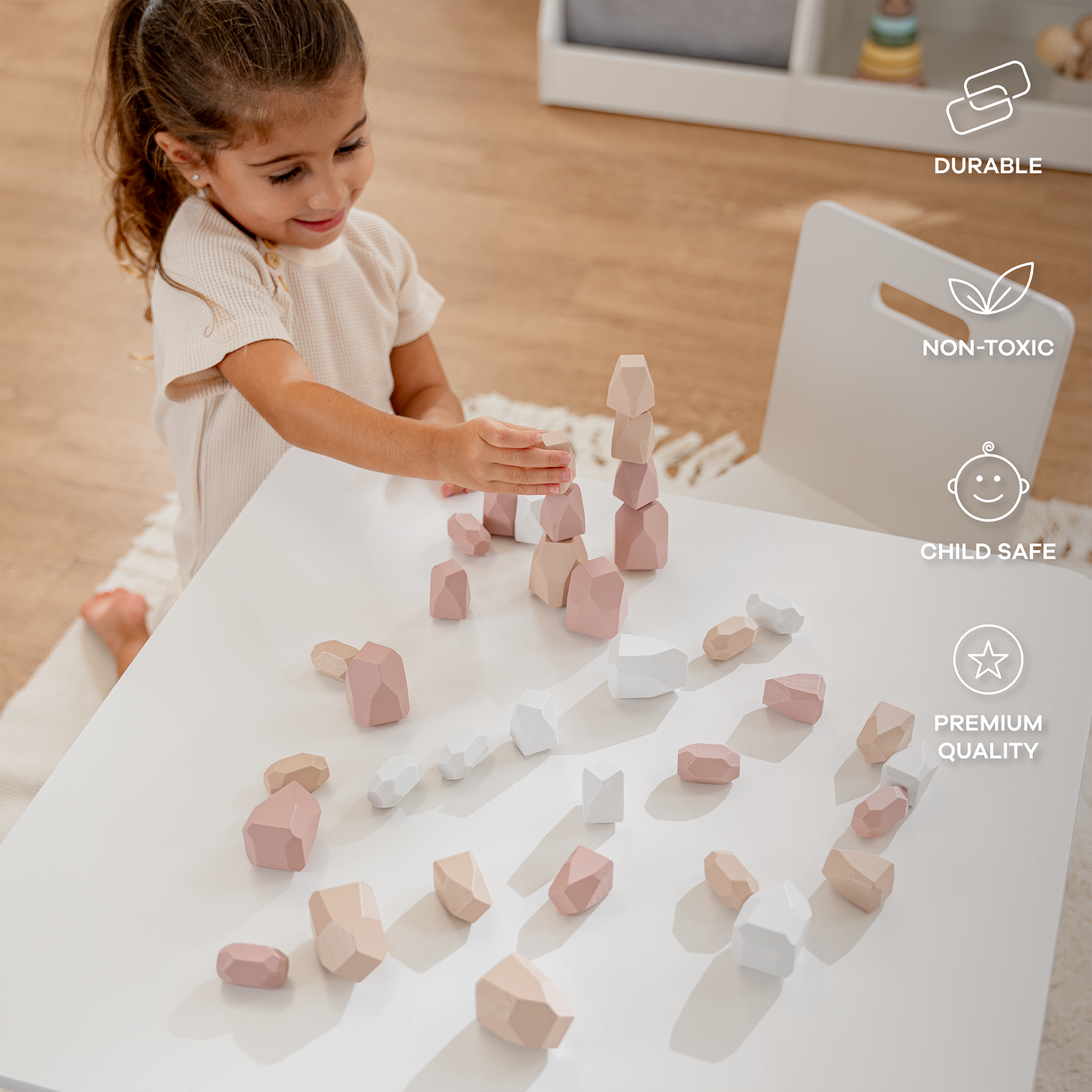 Stacking Blocks for Toddlers by Comfy Cubs: Girl Pack