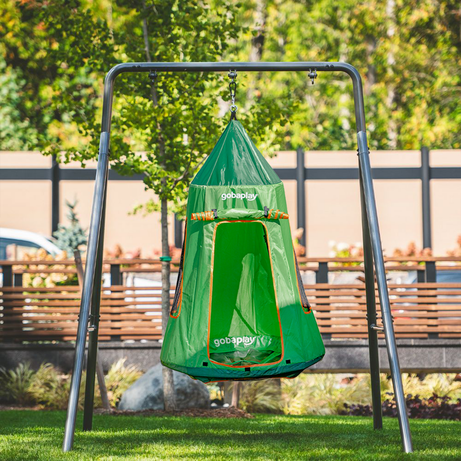 GobaPlay Single Swing Playset with Tent Swing