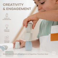 Stacking Blocks for Toddlers by Comfy Cubs: Boy Pack
