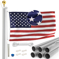 EZ Pole Sectional Flagpole - Made in USA - 5 Year Warranty
