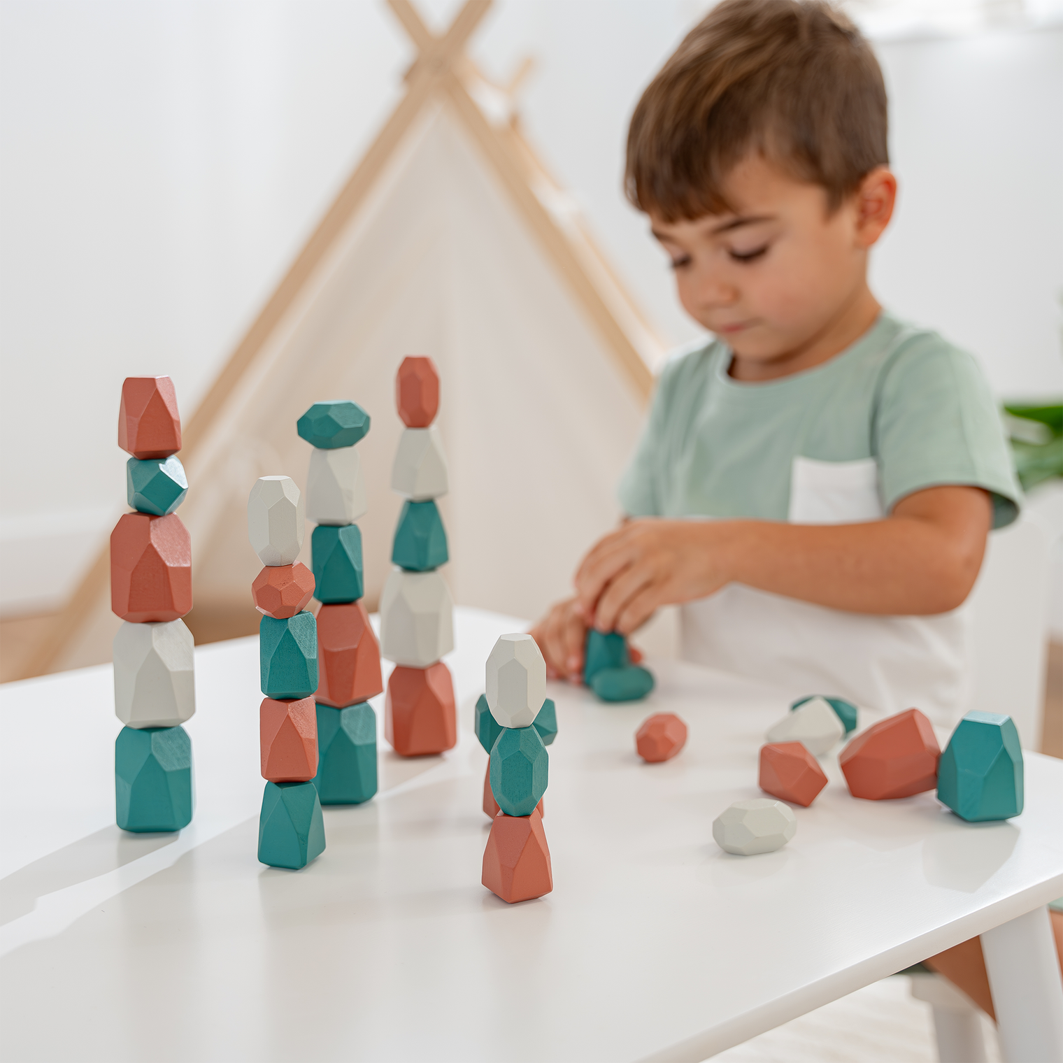 Stacking Blocks for Toddlers by Comfy Cubs: Dino Pack