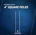 4" Wrap around Pole Pad