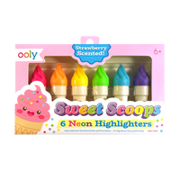 Sweet Scoops: Neon Highlighters - Strawberry Scent (Set of 6)