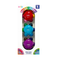 Color Burst Easy Grip Crayons  (Set of 3 / 18 Classic Colors