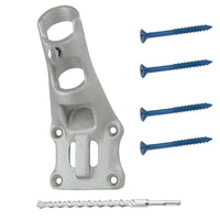 Aluminum 1" Flagpole Bracket - Silver