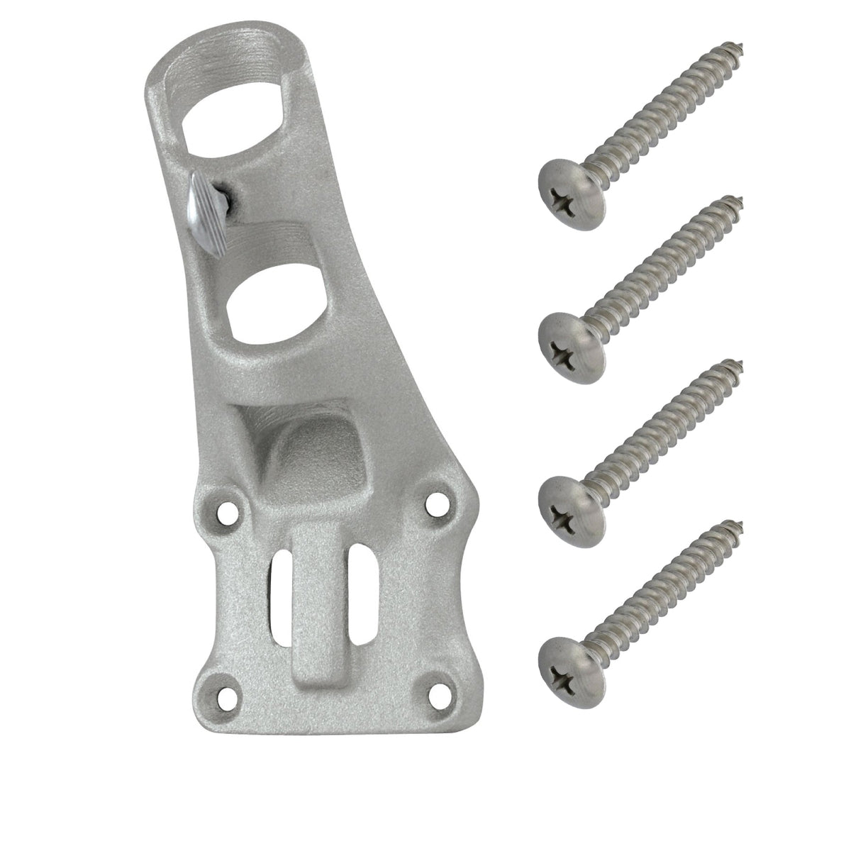 Aluminum 1" Flagpole Bracket - Silver