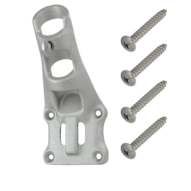Aluminum 1" Flagpole Bracket - Silver