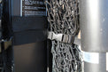 Folded up yard guard