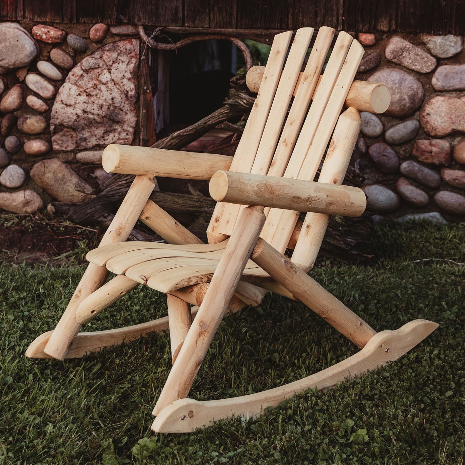 Rustic Cedar Rocking Chair
