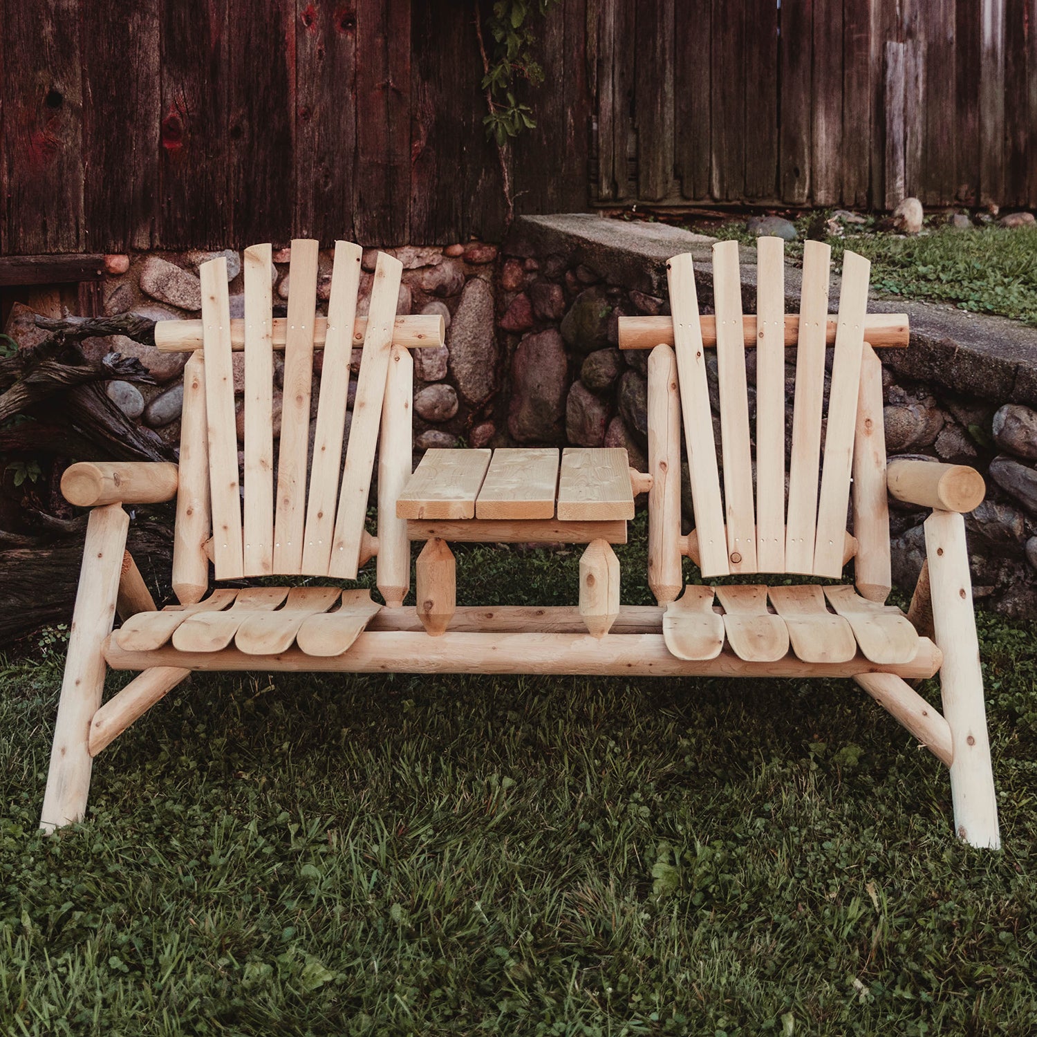 rustic cedar Tete-a-Tete