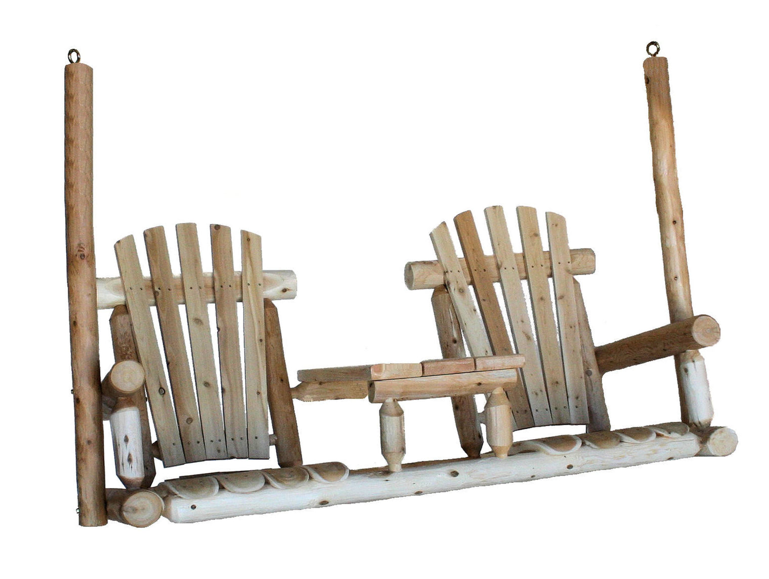 Rustic Tete-a-tete porch swing
