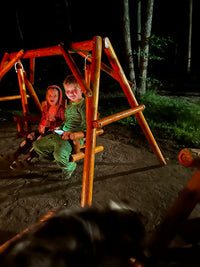 Kids Cedar Log Lawn Swing