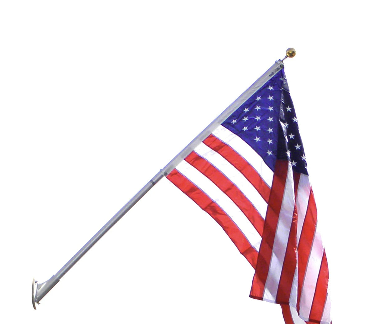 8' Non Tangle Outrigger Aluminum Flagpole Kit - Light Commercial Use