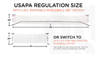 2 net options for portable pickleball net