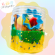 Dinosaur play dough sensory jar with toy dinos