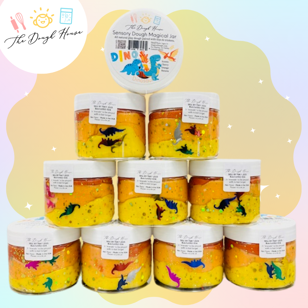 Dinosaur sensory dough kit for imaginative play