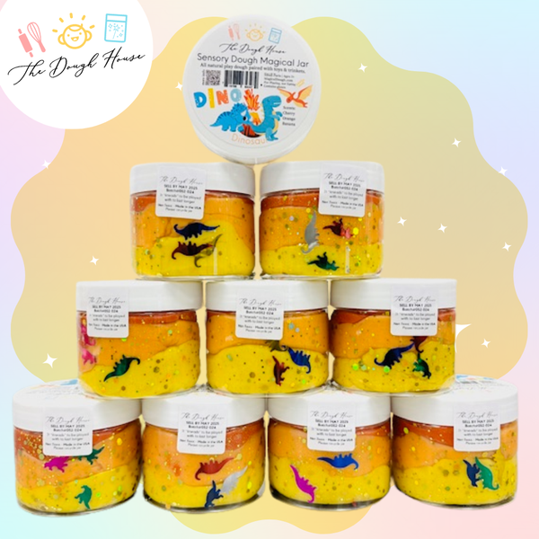 Dinosaur sensory dough kit for imaginative play