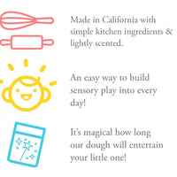 All-natural birthday-themed play dough jar for kids