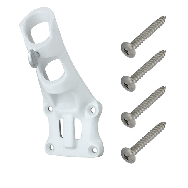Aluminum 1" Flagpole Bracket - White