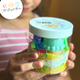 Super Size Birthday sensory dough jar with yellow and white dough