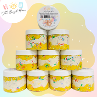 Party-themed sensory dough jar with confetti and toys