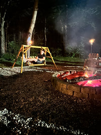 Kids Cedar Log Lawn Swing