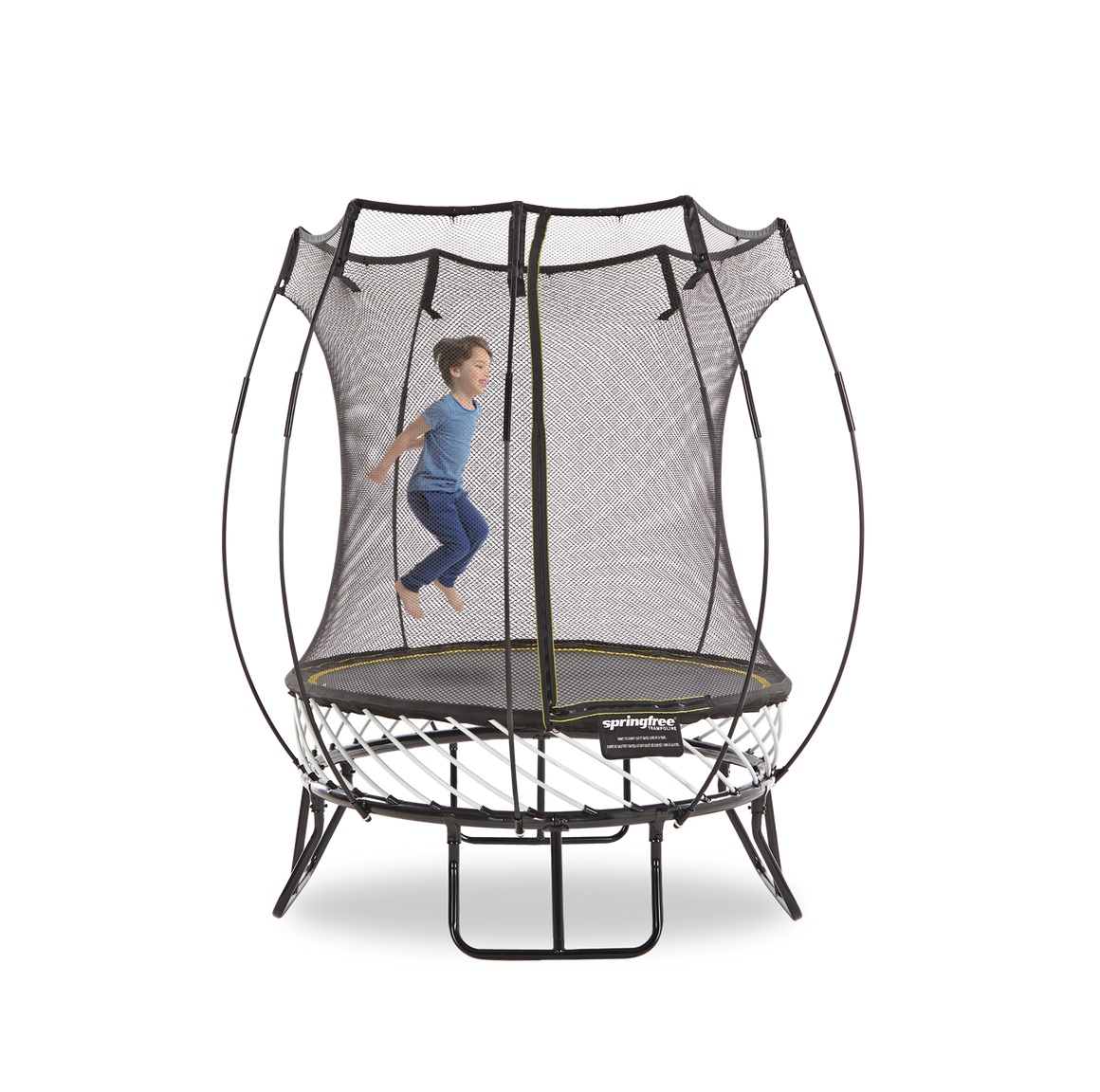 Springfree Compact Oval Trampoline 1.9m x 2.7m - Moving Accessory Bundle Basketball Hoop, Ladder and Wheels main image 1